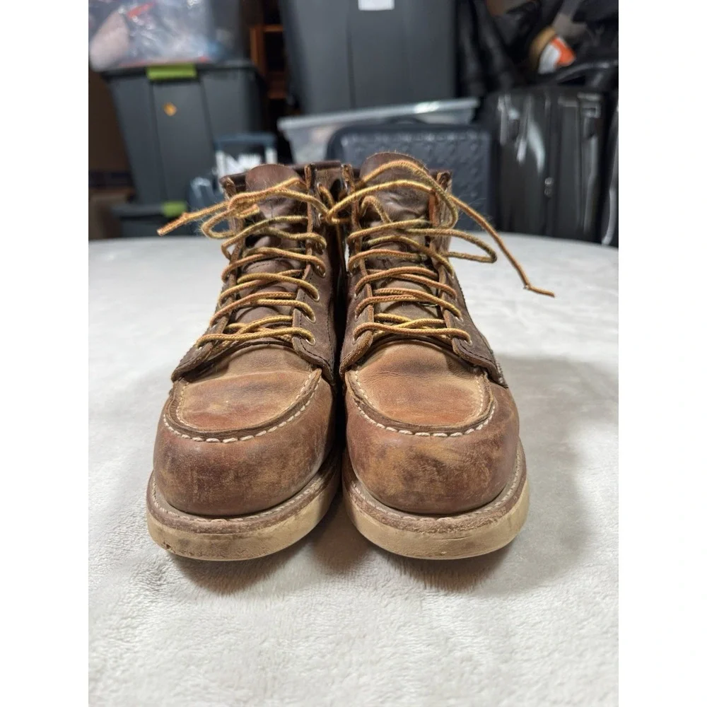 Red Wing Classic Moc Toe Boots Size 7 Brown MADE IN USA